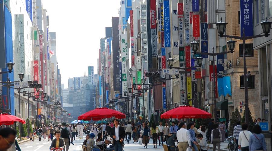 Tokyo - Individuelle Städtereise Einkaufsmeile Ginza