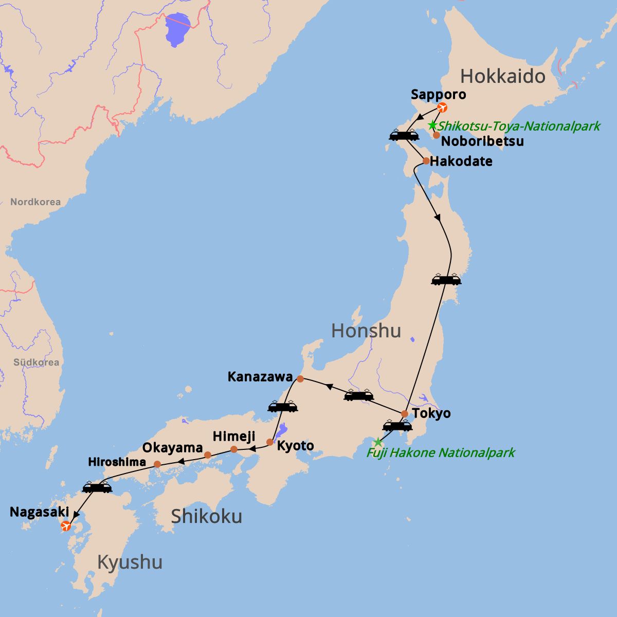  Route-Bahnreise-Japan