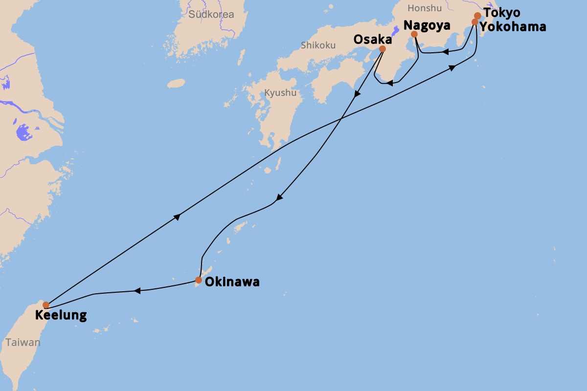 Japan-Kreuzfahrt-mit-Taiwan-Südkorea-oder-Russland